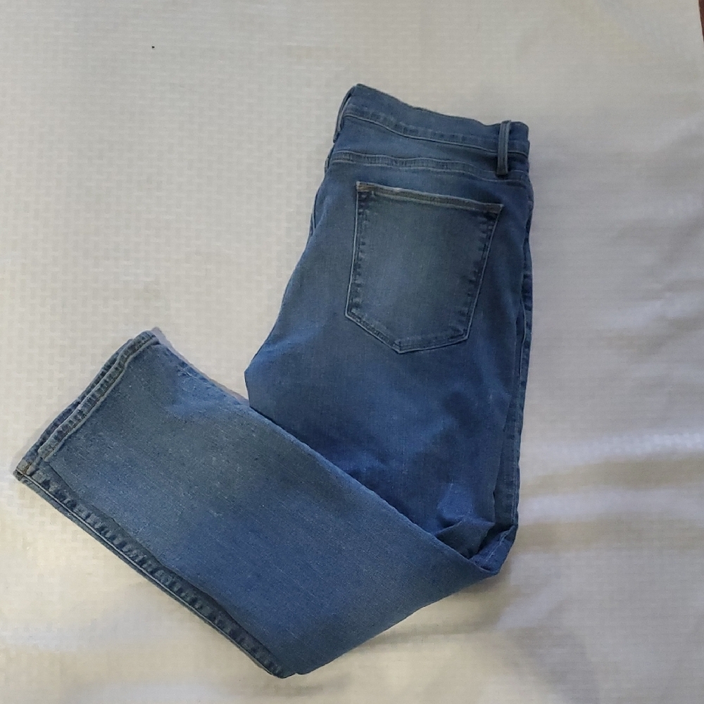 Frame Le High Straigh Denim Blue Ankle Cropped Jeans - Picture 9 of 12